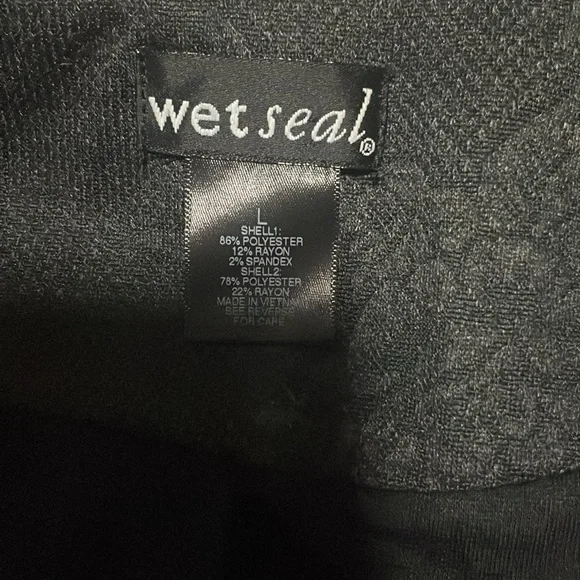 Wet Seal SZ L Black Floral Single Button Front Blazer - Picture 8 of 15